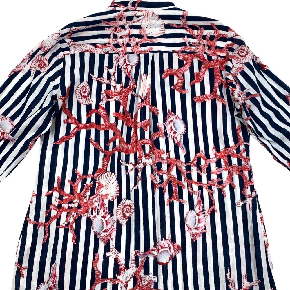 Antica Santoria Italy Long Sleeve Lightweight Tunic Top Blouse Cover Up Sz‎ S/M - Picture 9 of 12